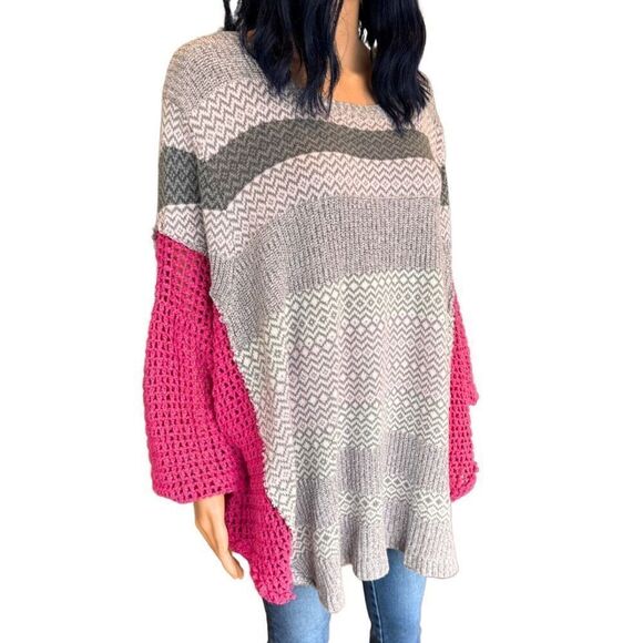 Upcycled Oversized Knit Tunic Sweater - Picture 4 of 6